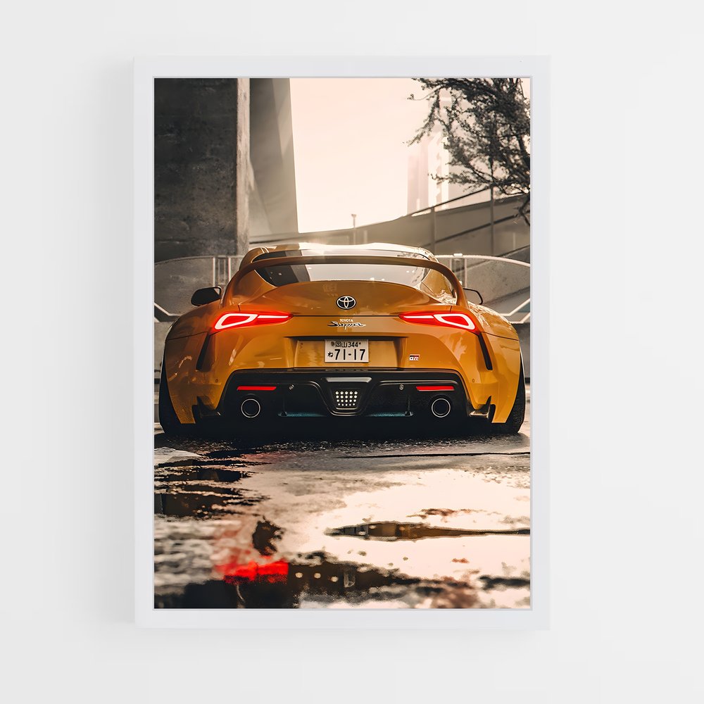 Poster Pluie Jaune – affiche Toyota (vue 3)
